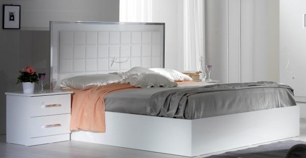 Product photograph of Ambra White Italian 2 Drawer Night Table from Choice Furniture Superstore.